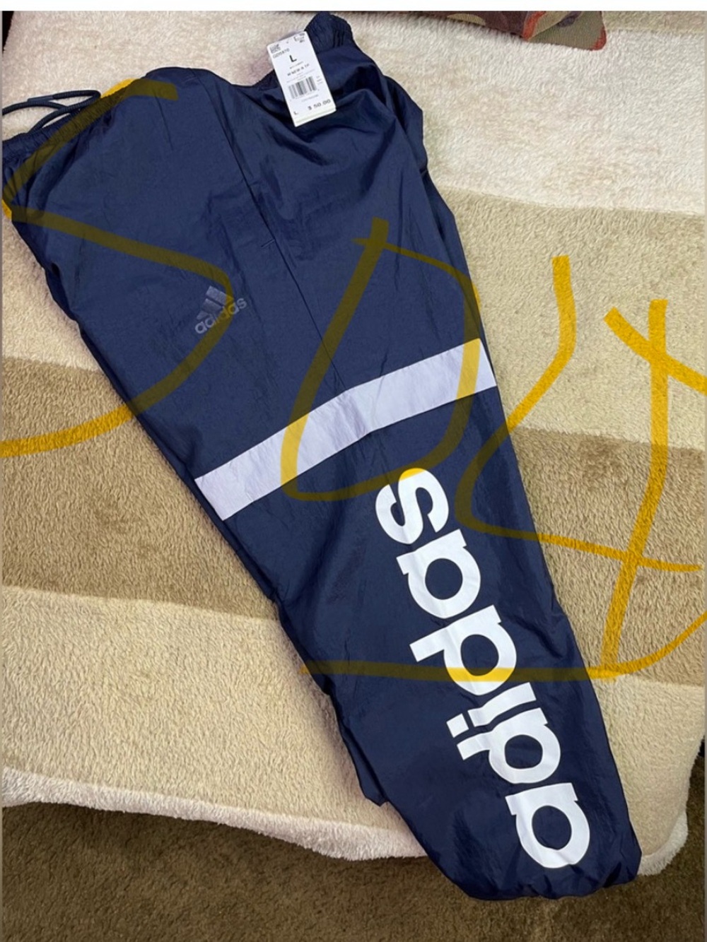 Adidas lightweight joggers blue size XL